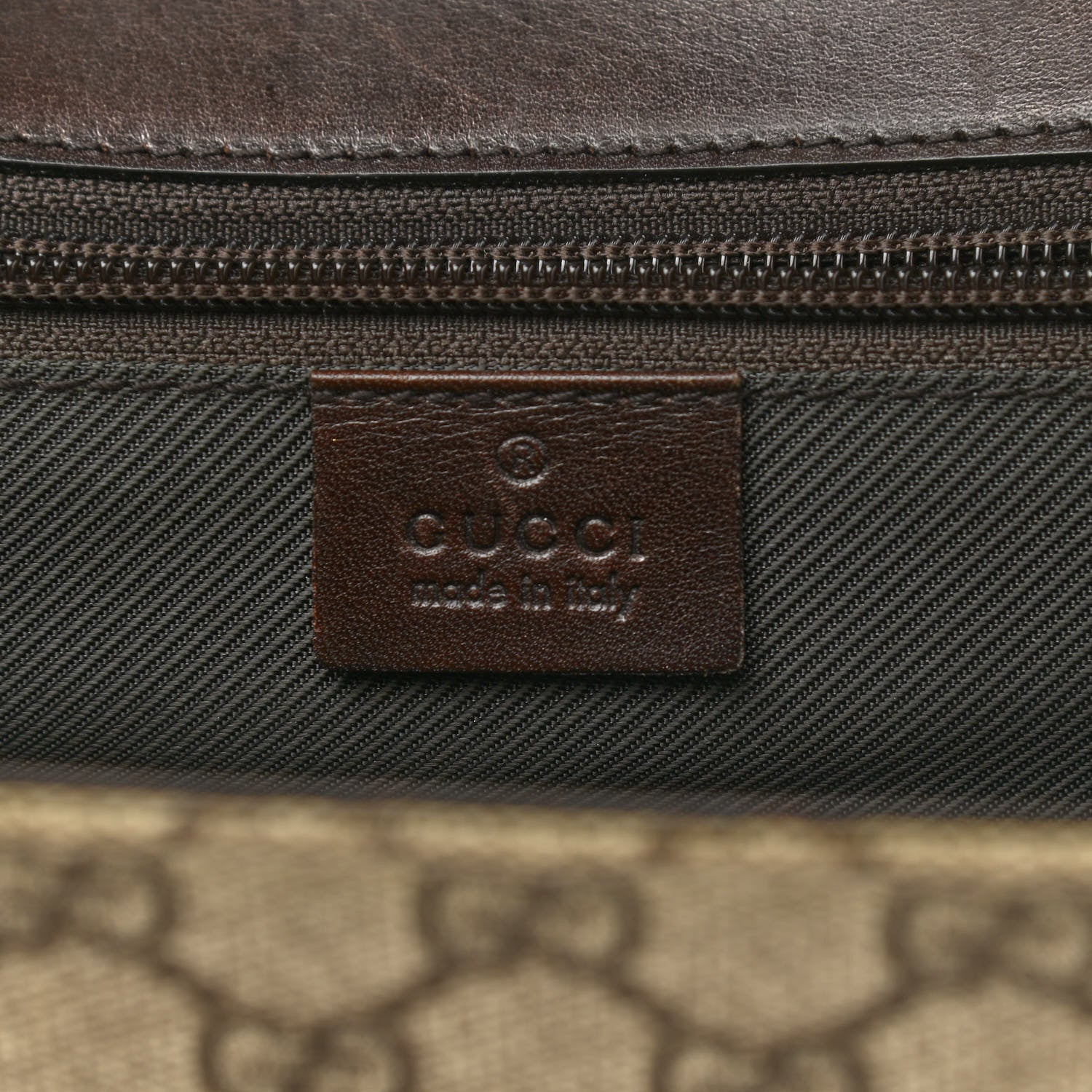 Gucci GG Supreme Monogram Flap Briefcase Brown 6 of 15