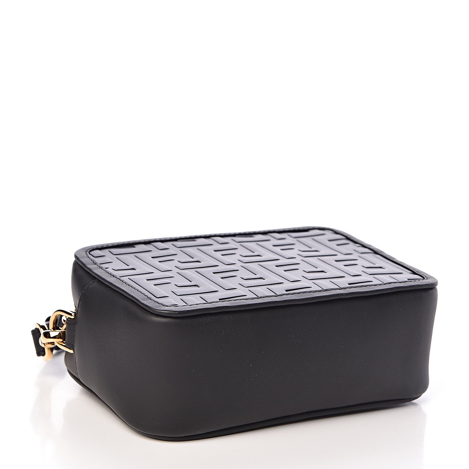 Fendi Vitello Century FF 1974 Embossed Mini Camera Case Black 4 of 10