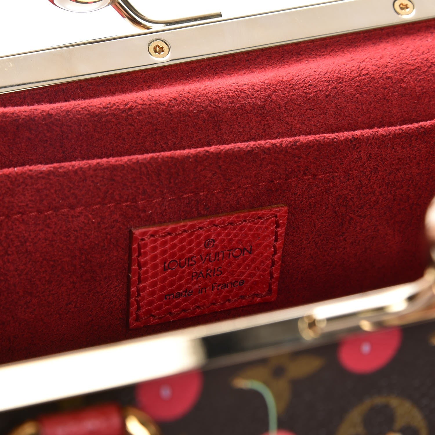 Louis Vuitton Monogram Cerises Lizard Sac Fermoir GM 5 of 7