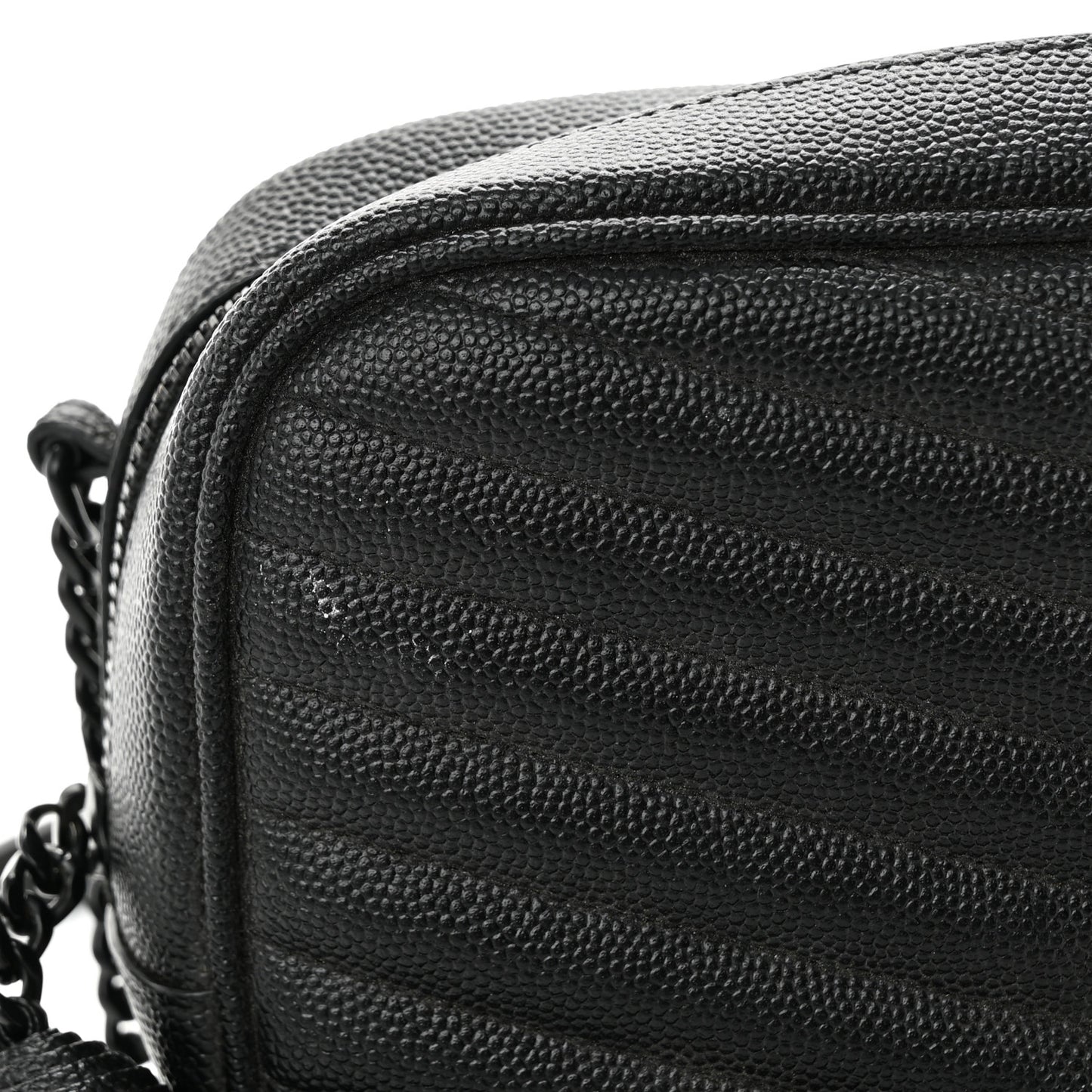Grain De Poudre Matelasse Monochrome Monogram Mini Lou Camera Bag Black