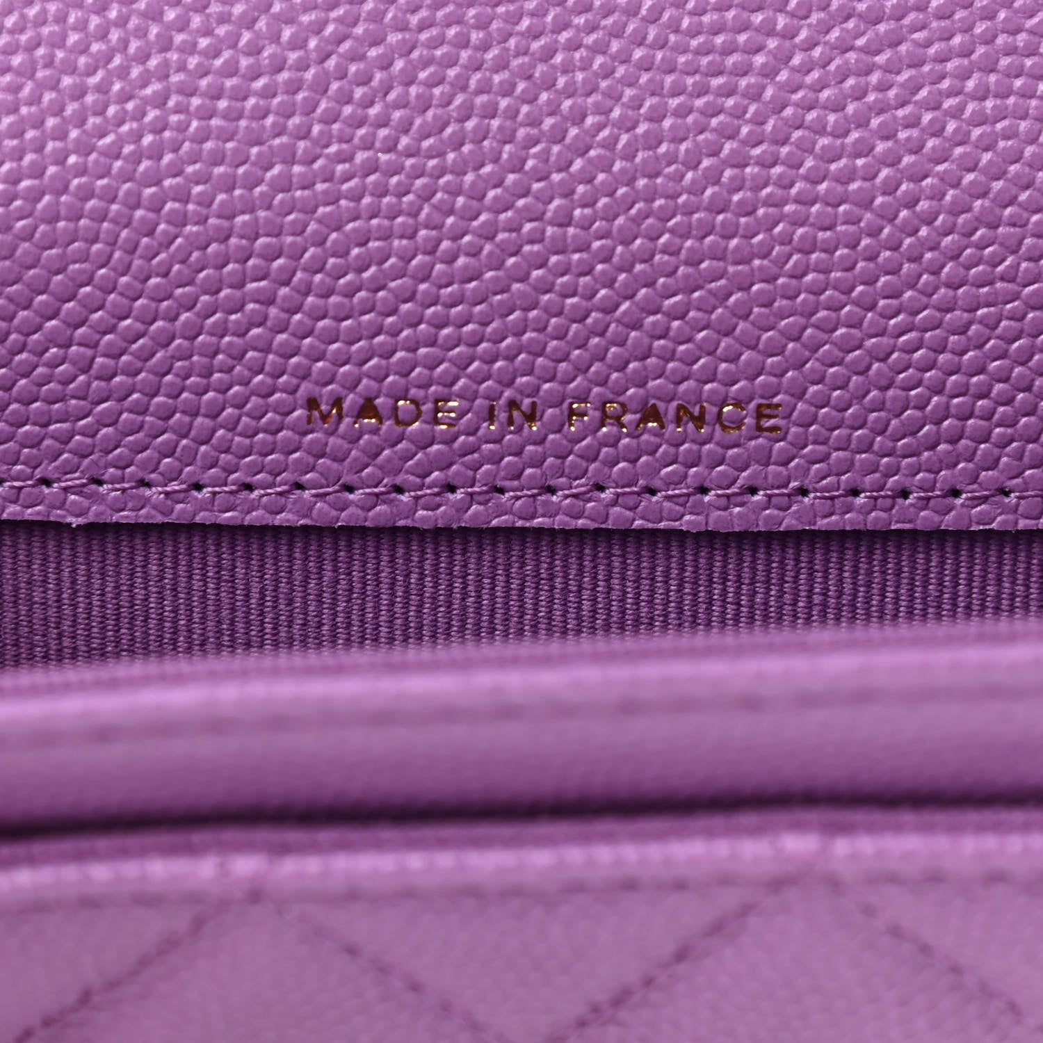 Chanel Caviar Quilted Flap Card Holder Wallet Purple 7 of 9