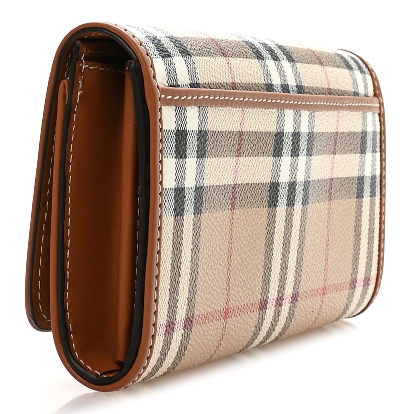 Halton Vintage Check Continental Wallet Archive Beige