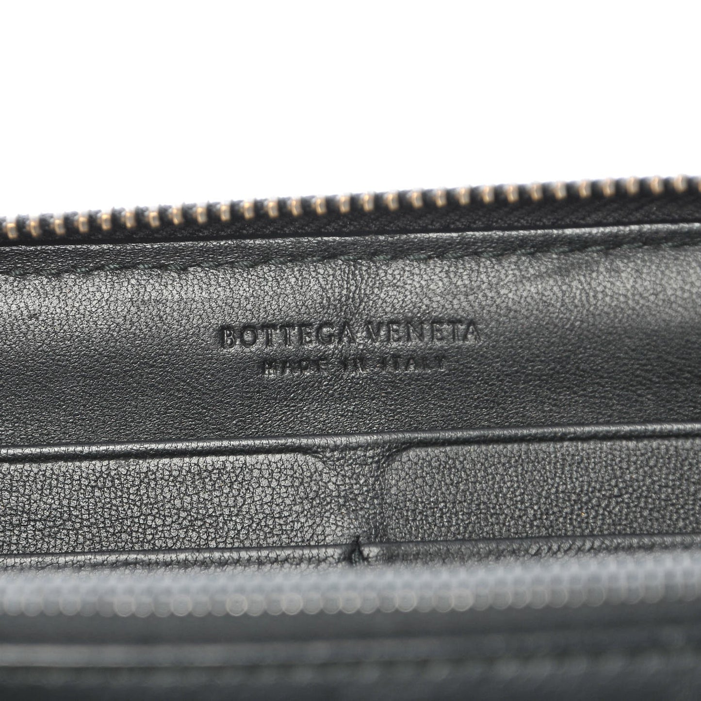 Nappa Intrecciato Zip Around Wallet Black
