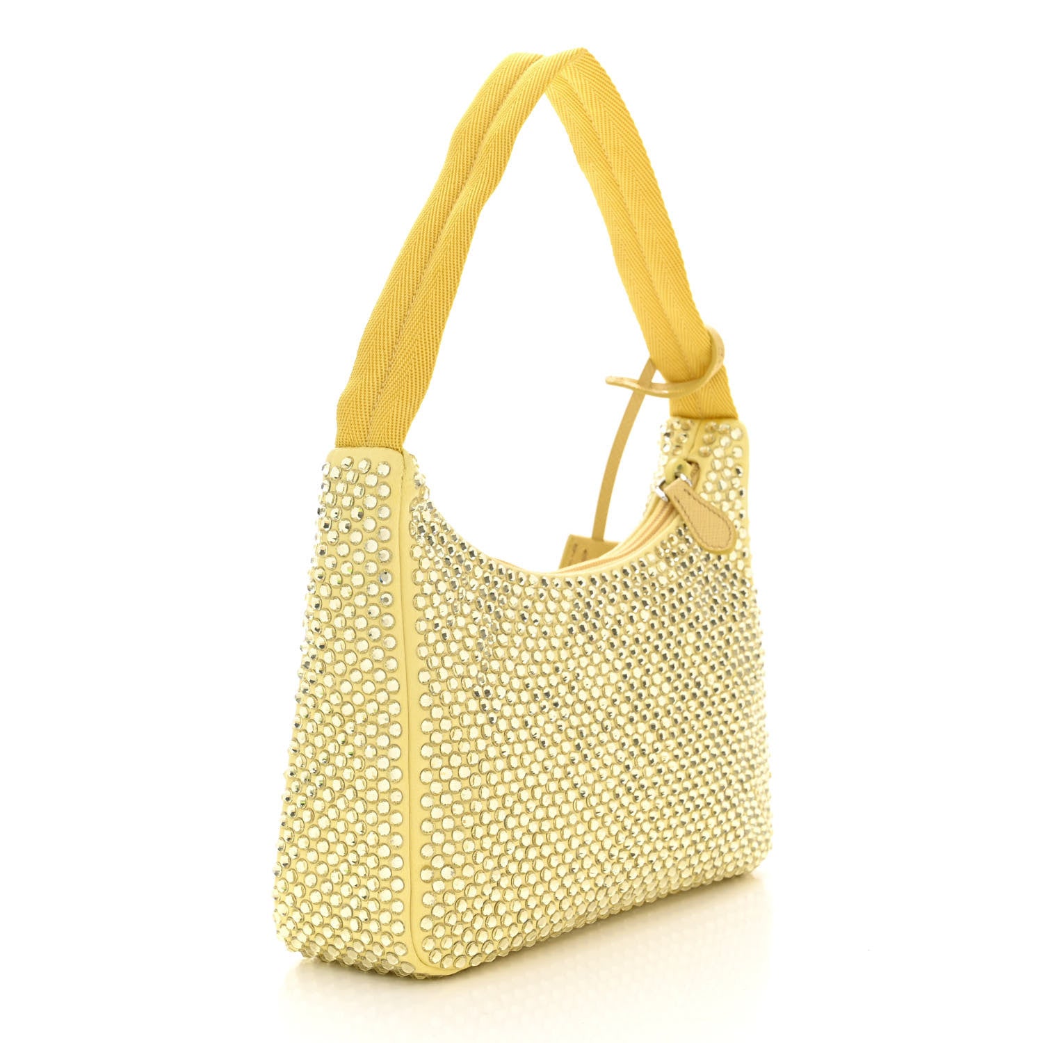 Prada Satin Crystal Mini Re-Edition 2000 Bag Ananas 3 of 11