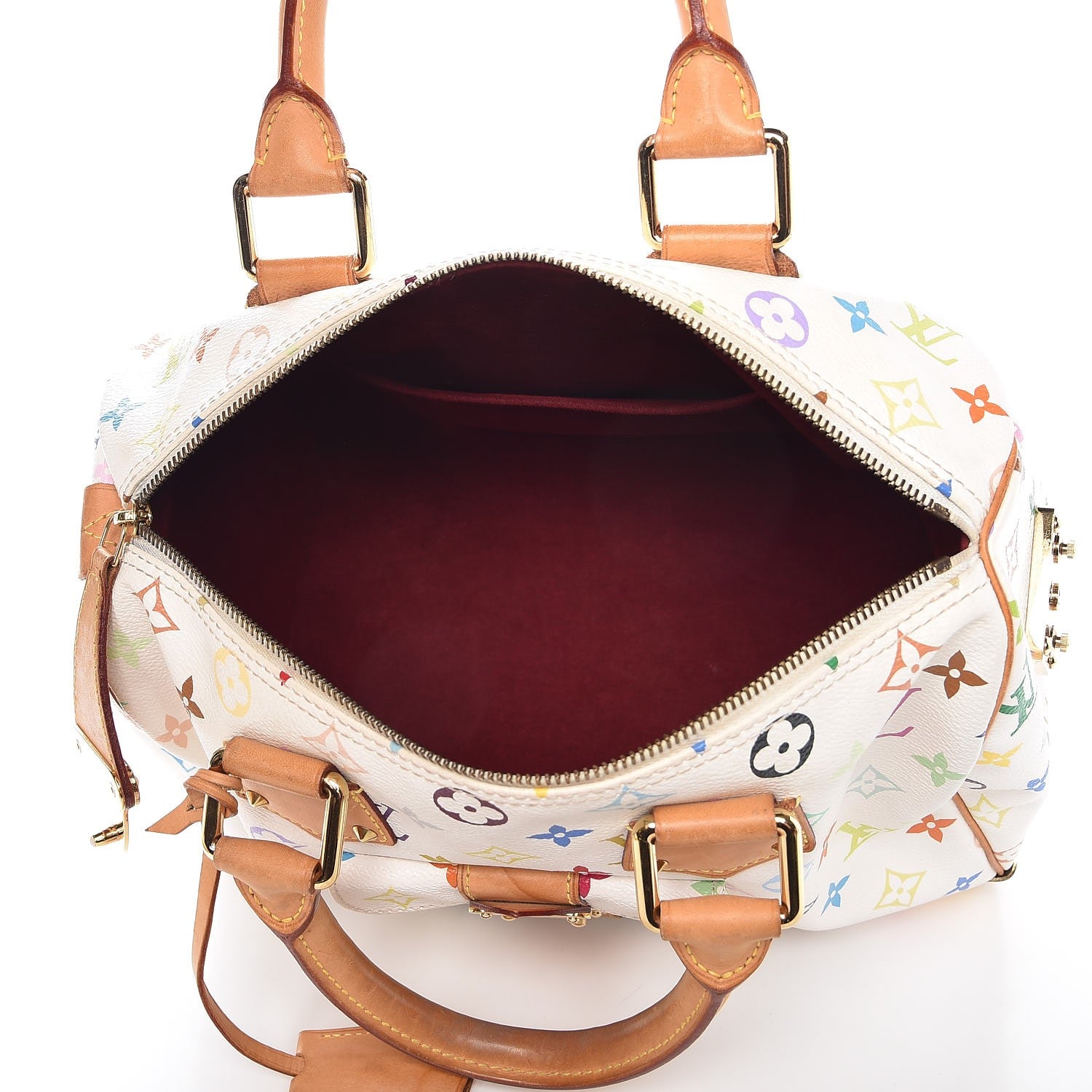 Louis Vuitton Monogram Multicolor Speedy 30 White 5 of 15