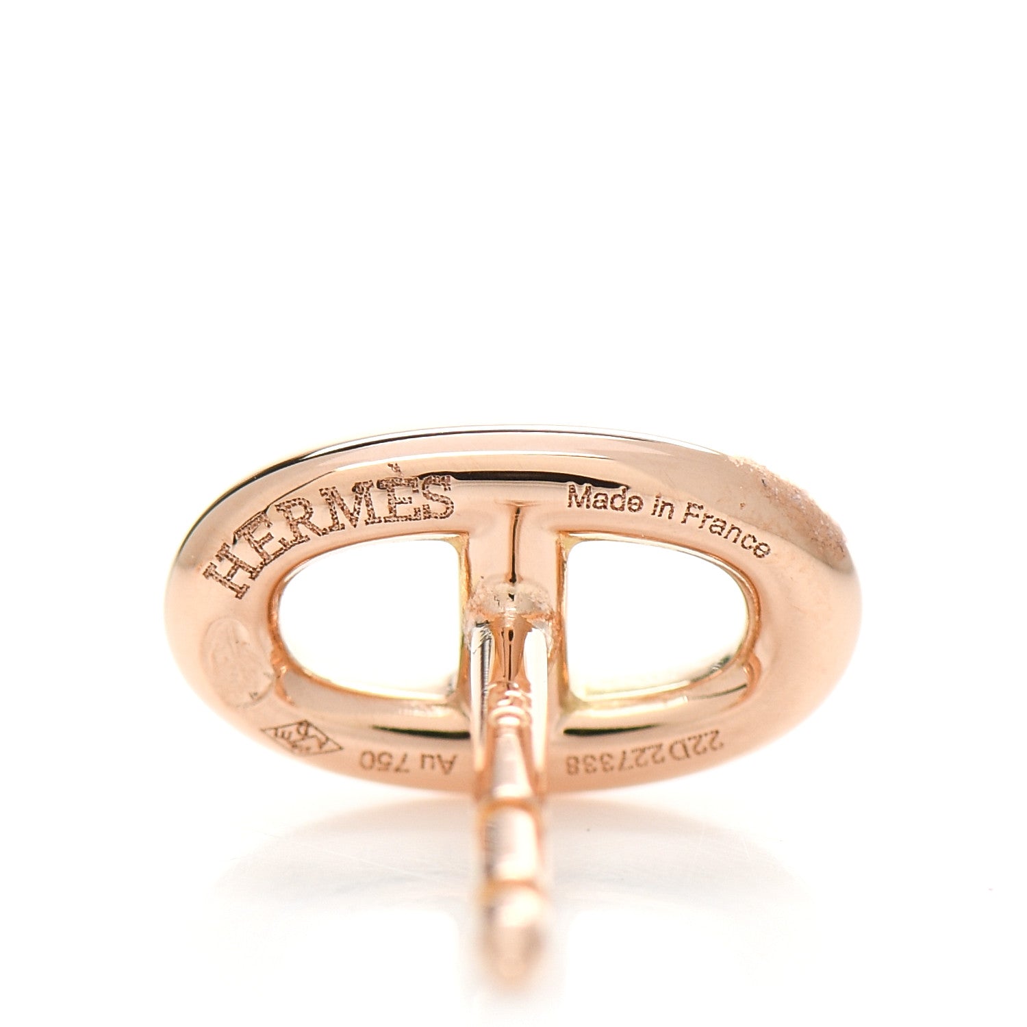 Hermes 18K Rose Gold TPM Farandole Stud Earrings 4 of 6