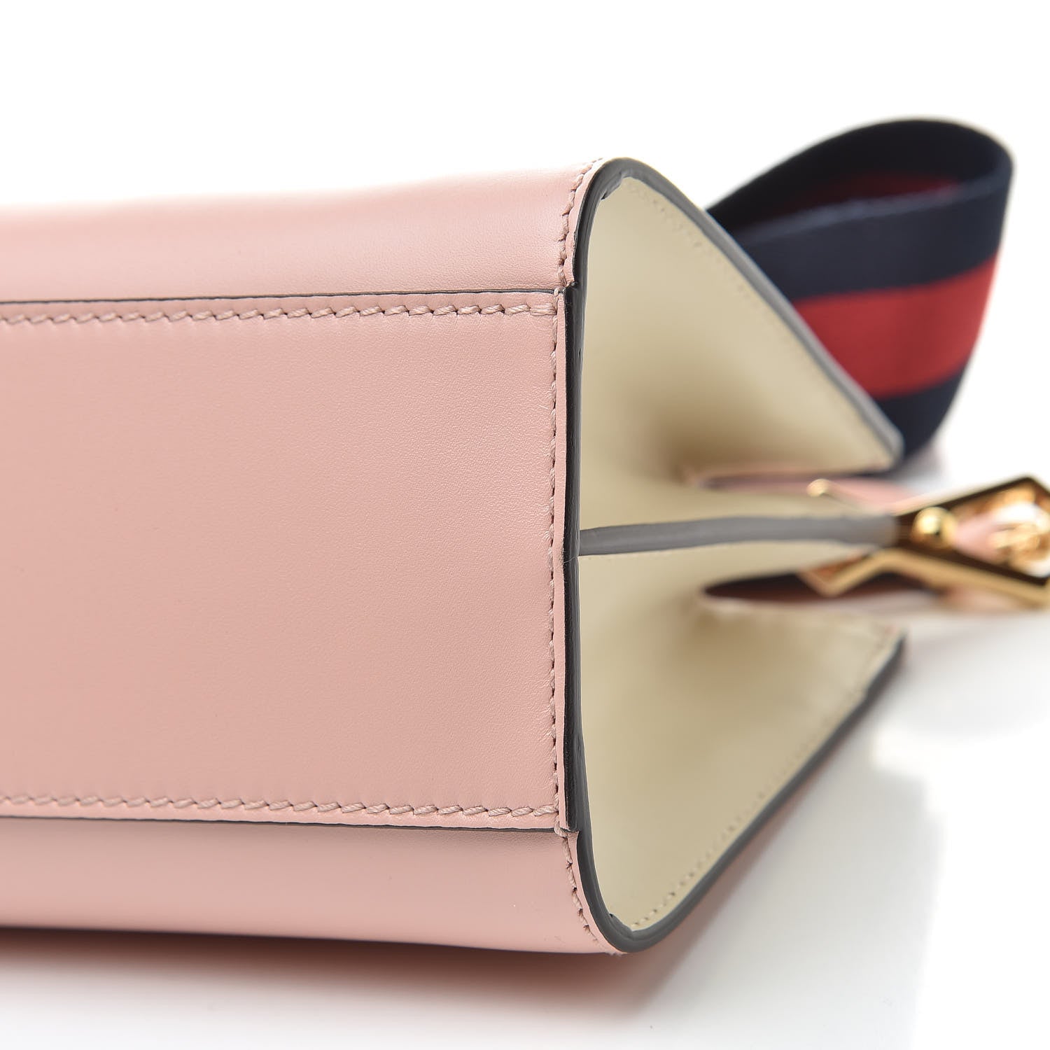 Gucci Nappa Bamboo Web Mini Nymphaea Top Handle Bag Perfect Pink Mystic White 11 of 11