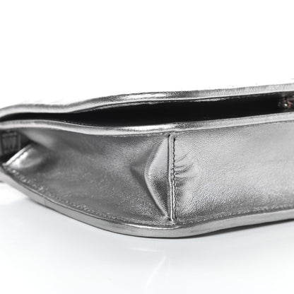 Prada Metallic Nappa Impunture Small Diagramme Crossbody Bag Cromo 8 of 10