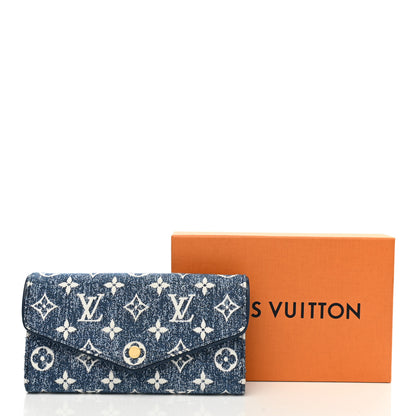 Louis Vuitton Monogram Jacquard Denim Sarah Wallet Bleu 8 of 8