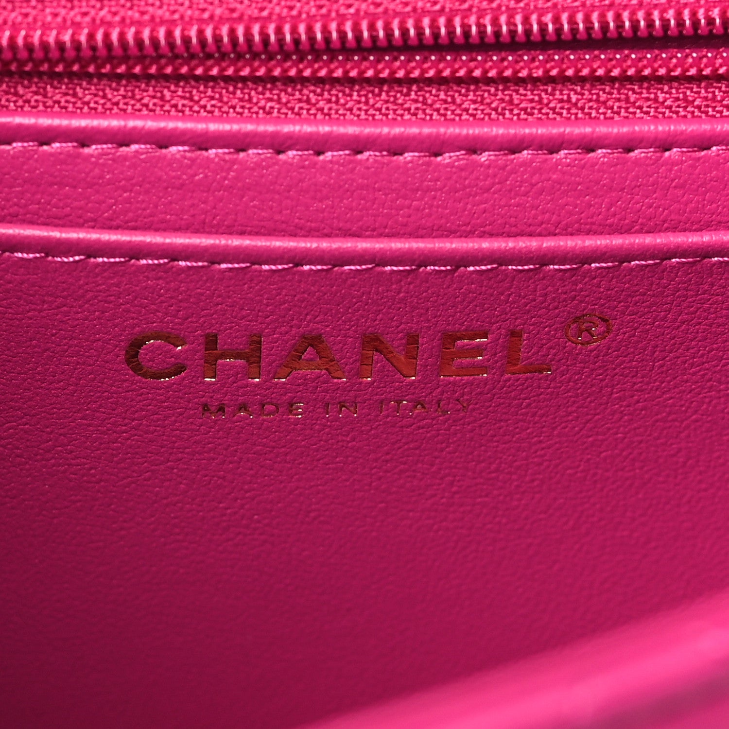 Chanel Lambskin Quilted Mini Top Handle Rectangular Flap Fuchsia 6 of 11