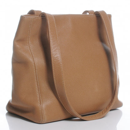 Chanel Calfskin CC Shoulder Bag Dark Beige 3 of 7