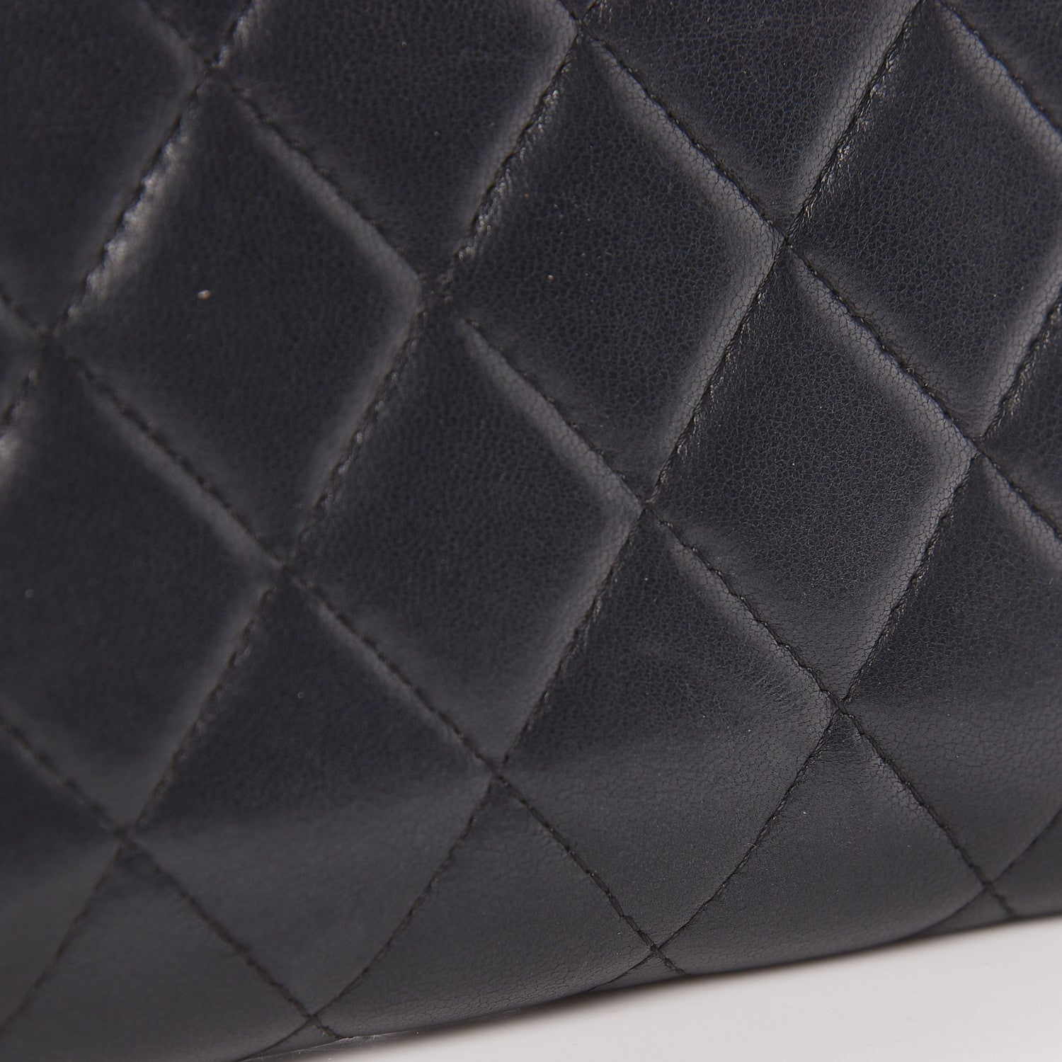 Chanel Lambskin Quilted Large Gusset Flap Wallet Black 9 of 14