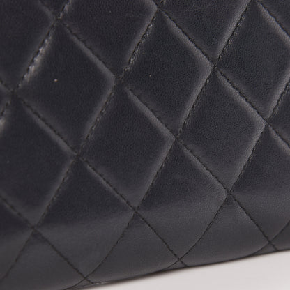 Chanel Lambskin Quilted Large Gusset Flap Wallet Black 9 of 14