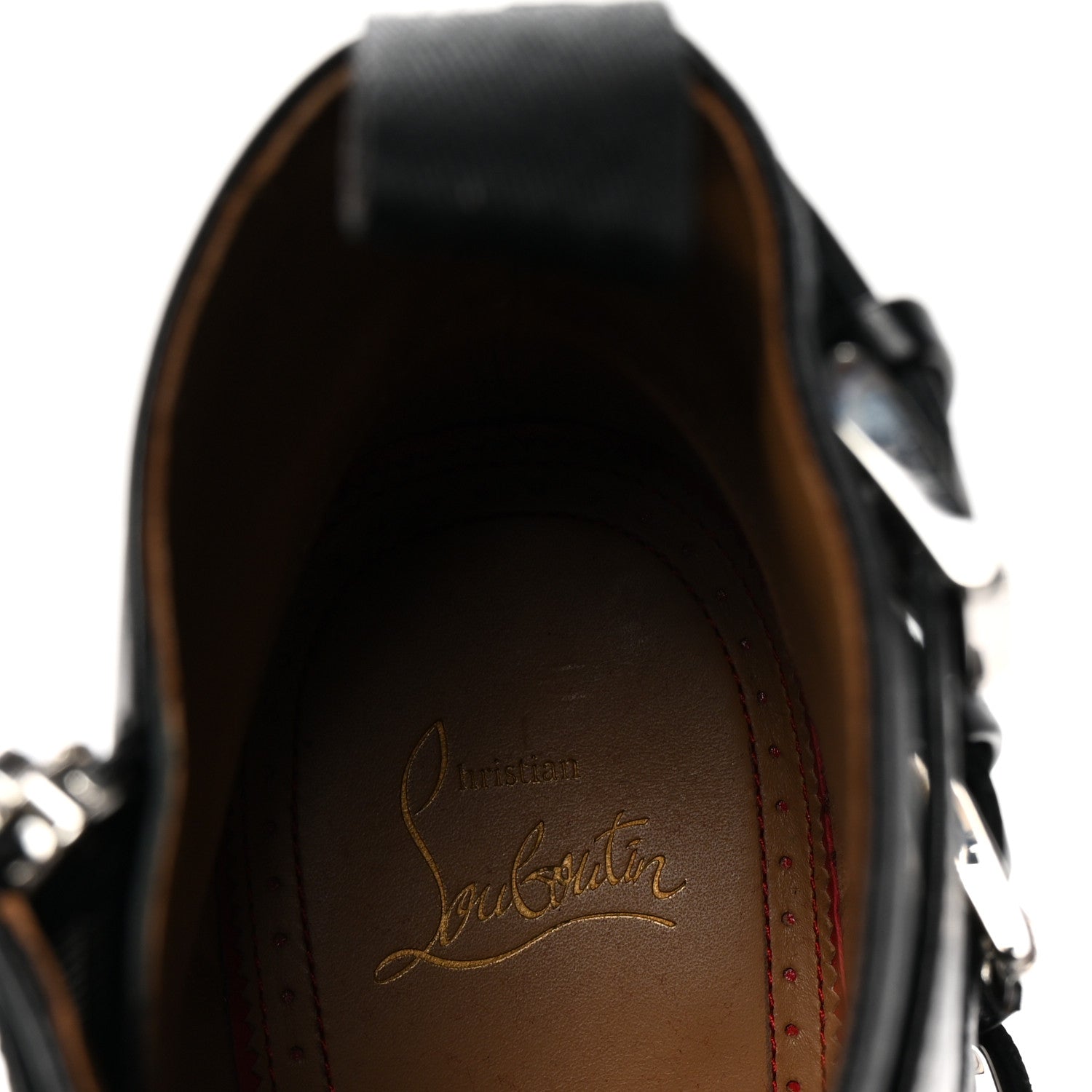 Christian Louboutin Calfskin Will Buckle Boots 39.5 Black 8 of 8