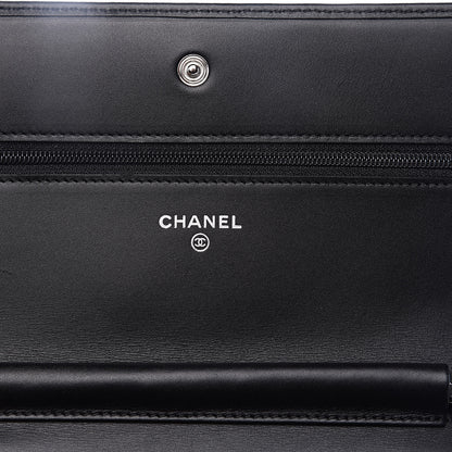 Chanel Calfskin Quilted Cambon Wallet On Chain WOC Black 6 of 13
