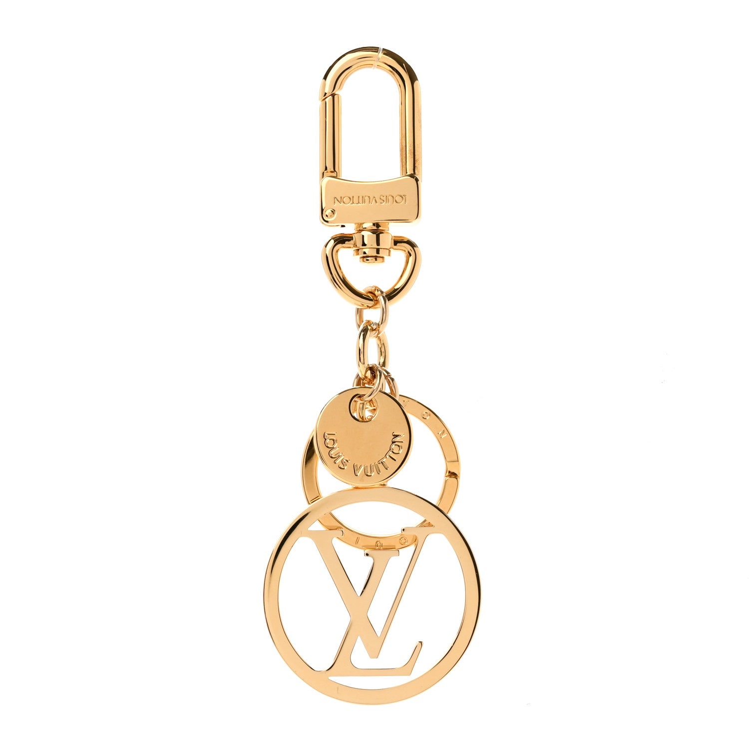 Louis Vuitton LV Circle Bag Charm Key Holder Gold 1 of 3