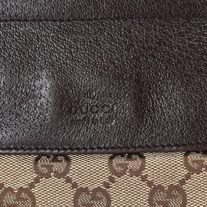 Gucci GG Monogram Web Double Pocket Belt Bag Dark Brown 5 of 9