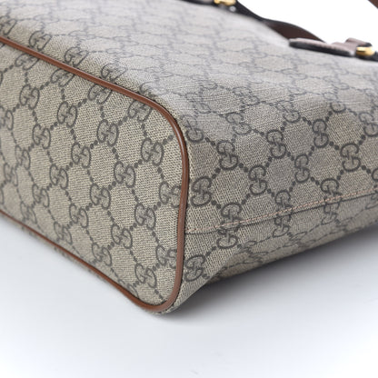 Gucci Soft GG Supreme Monogram Small Crossbody Tote Beige Cuir 6 of 11