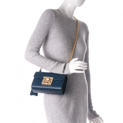 Gucci Guccissima Small Padlock Shoulder Bag Blue Agata 2 of 7