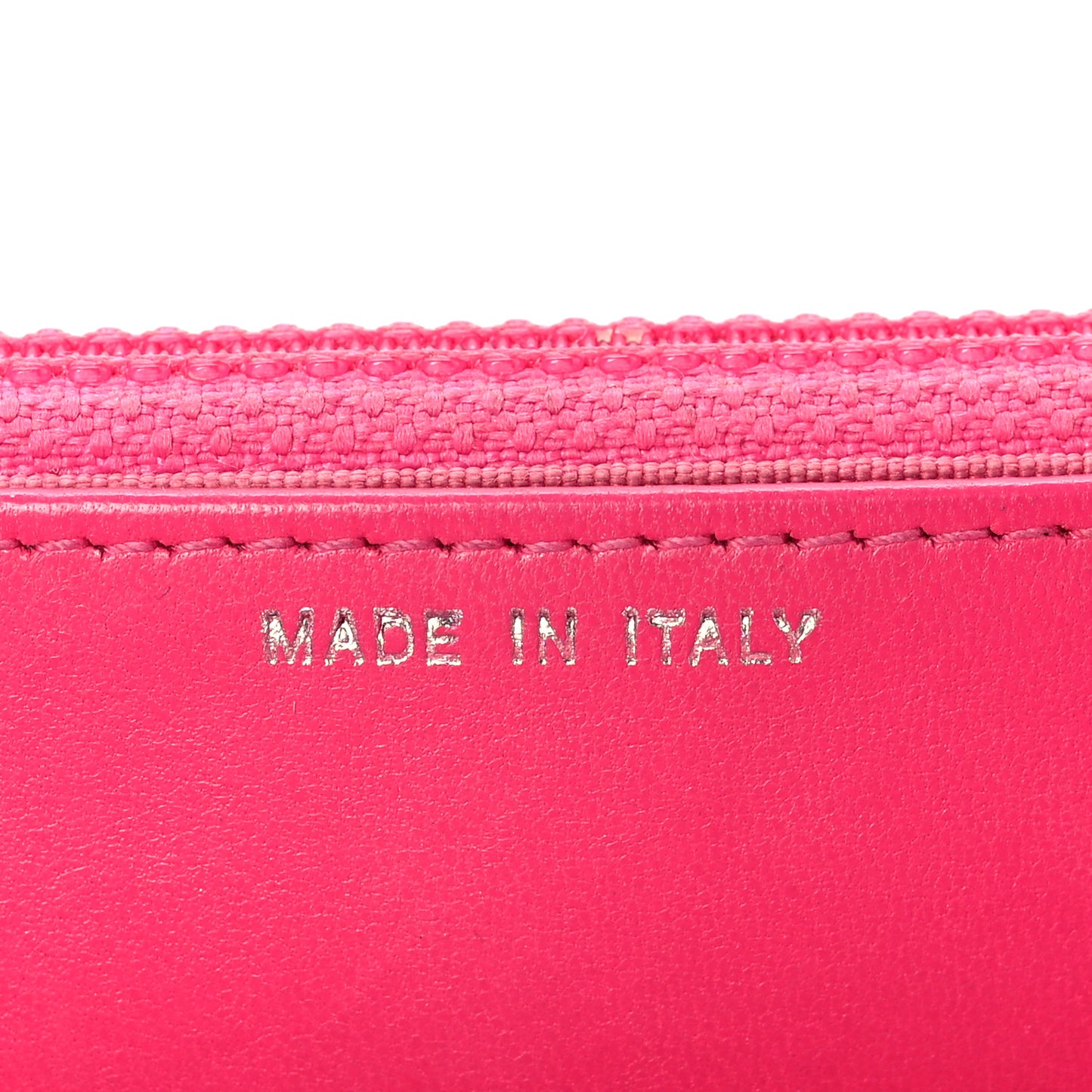 Lambskin Quilted Wallet on Chain WOC Pink
