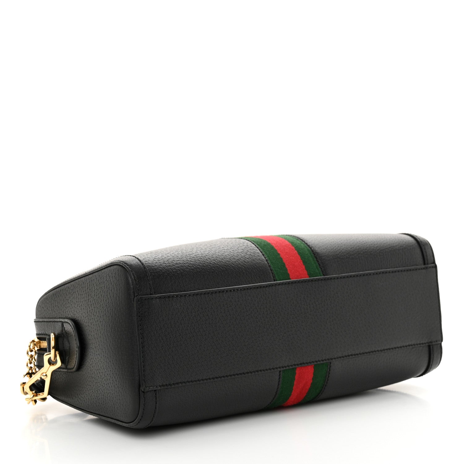 Gucci Textured Dollar Calfskin Web Medium Ophidia Boston Black 4 of 10