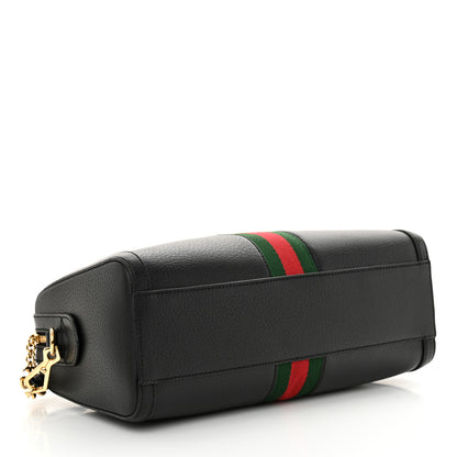 Gucci Textured Dollar Calfskin Web Medium Ophidia Boston Black 4 of 10
