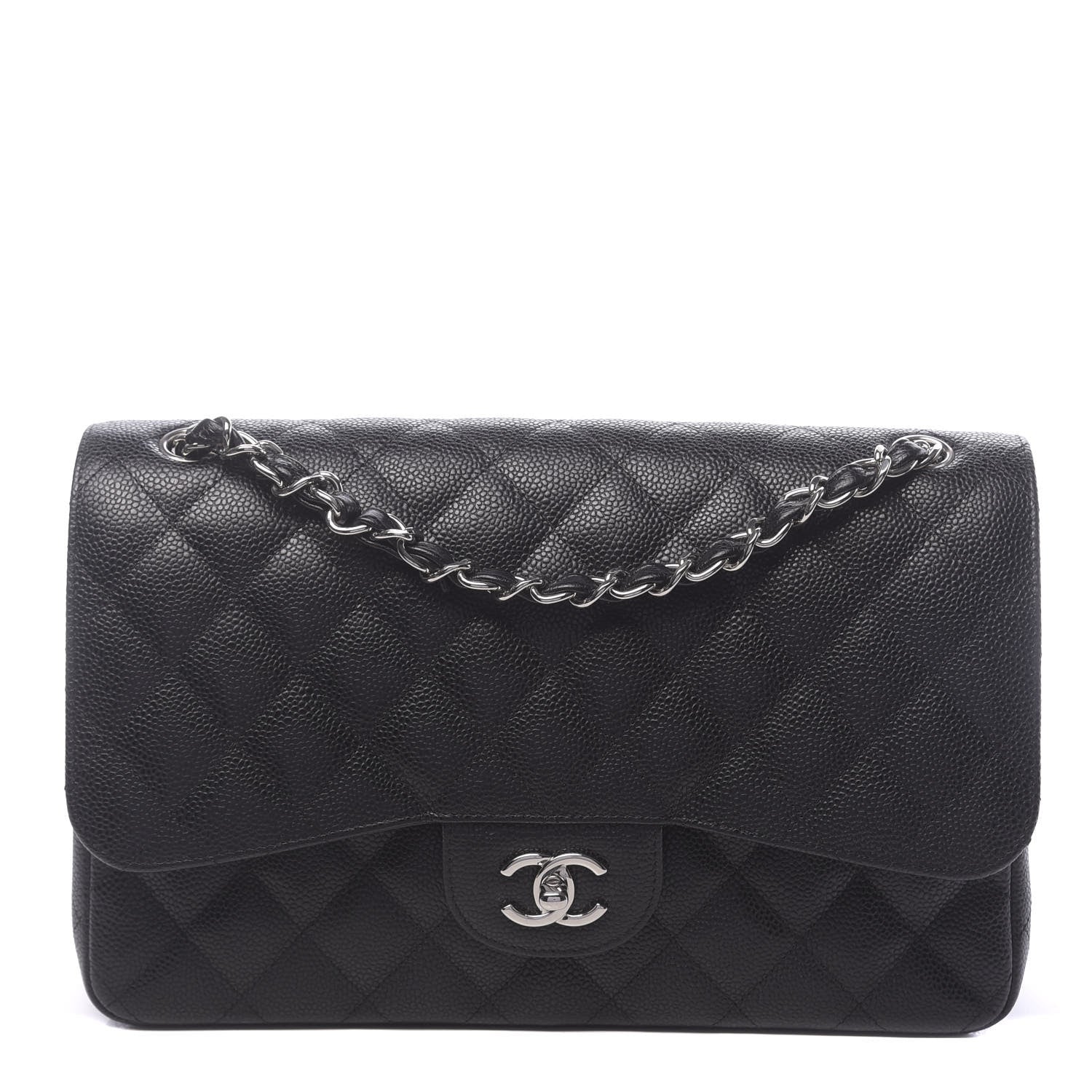 Chanel Caviar Quilted Jumbo Double Flap Black 1 of 10