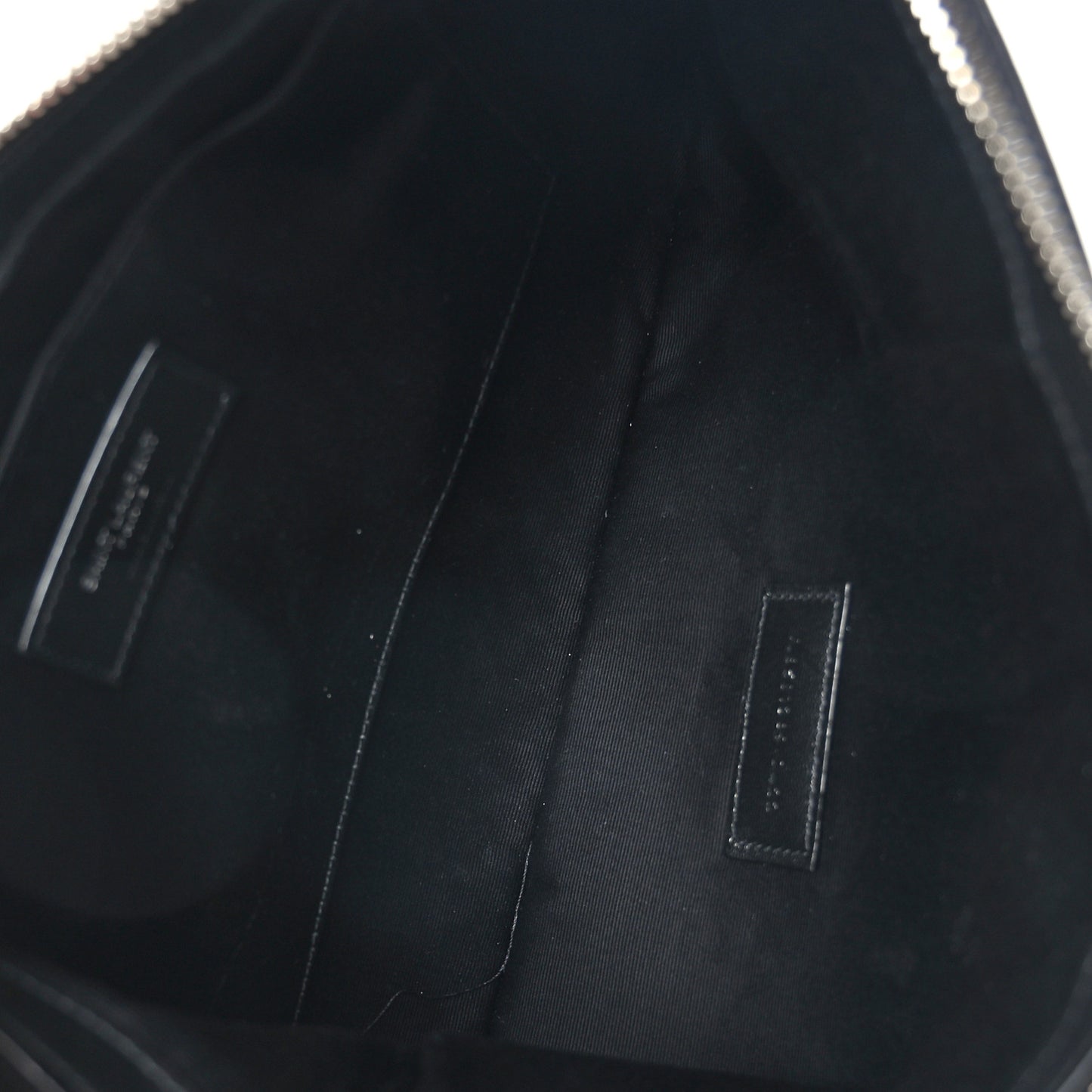 Linen Canvas Rive Gauche Zipped Pouch Black