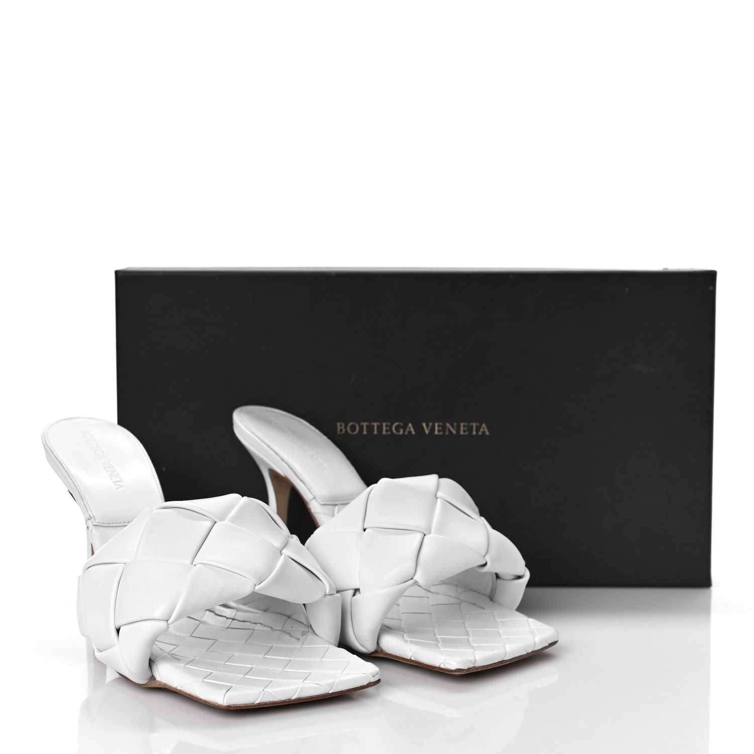 Bottega Veneta Nappa Maxi Intrecciato Lido Mule Sandals 39 Optic White 9 of 9