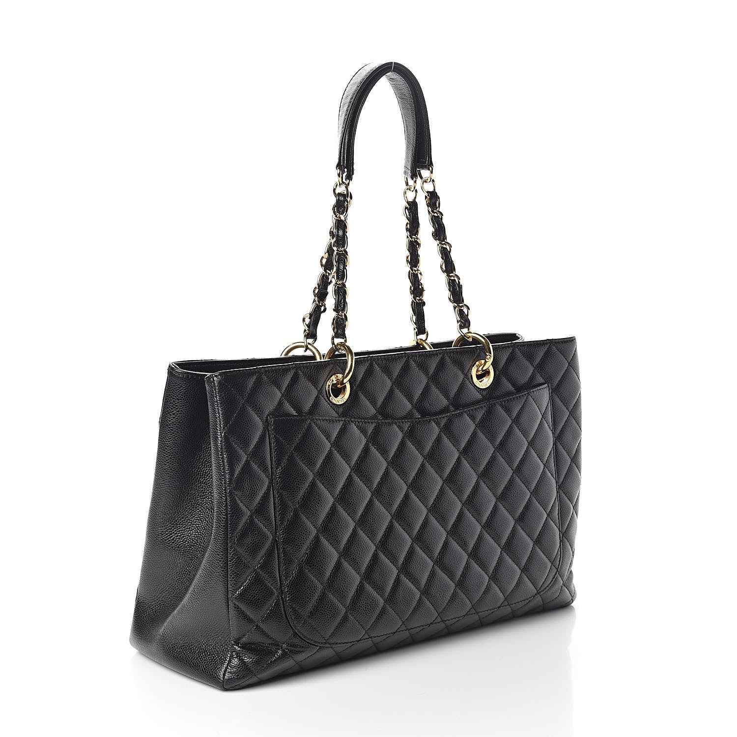 Chanel Caviar Quilted XL Grand Shopping Tote GST Black 3 of 11