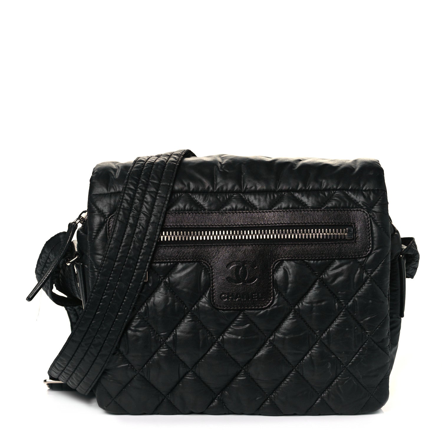 Chanel Nylon Small Coco Cocoon Messenger Bag Black 1 of 11