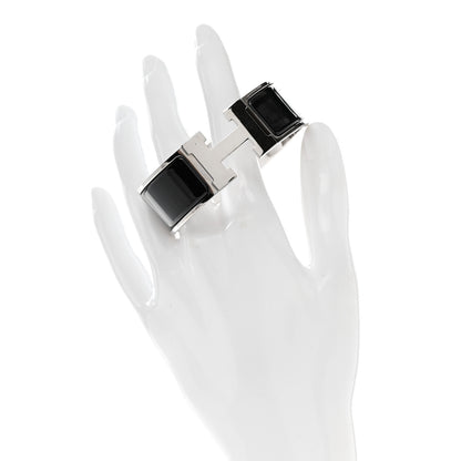 Hermes Enamel Wide Clic Clac H Bracelet PM Black 2 of 5