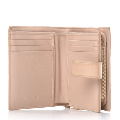 Christian Dior Patent Cannage Lady Dior Eden Wallet Beige 5 of 9
