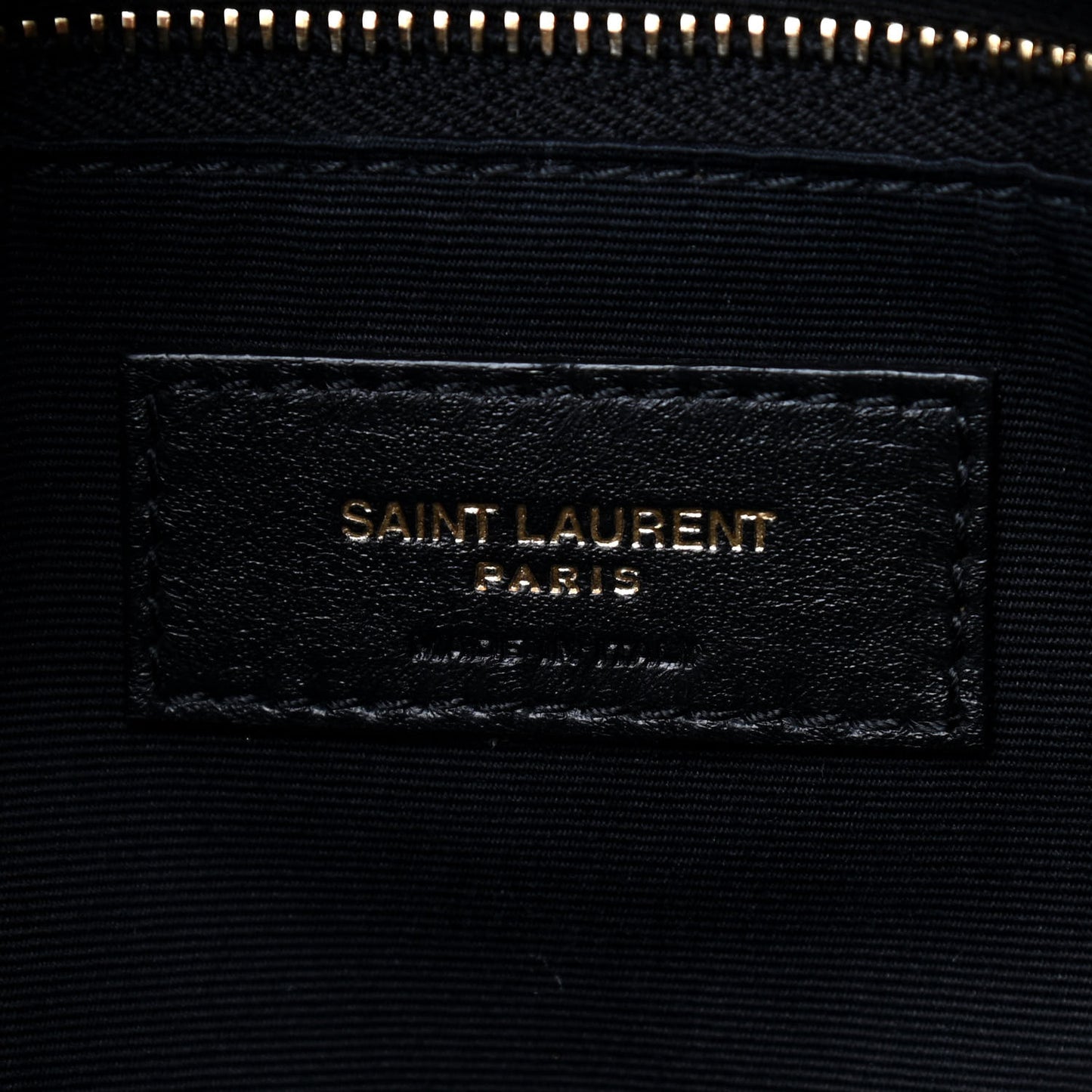 Lambskin Quilted Small Loulou Puffer Monogram Chain Satchel Black