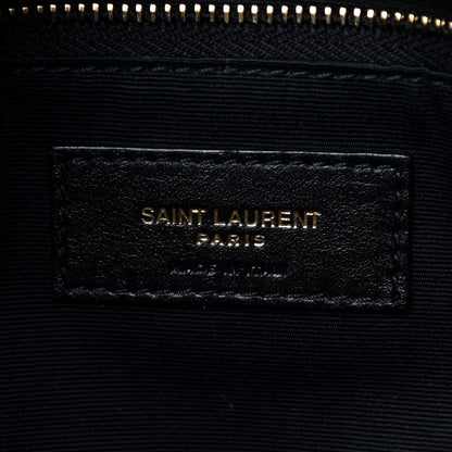 Saint Laurent Lambskin Quilted Small Loulou Puffer Monogram Chain Satchel Black 6 of 9