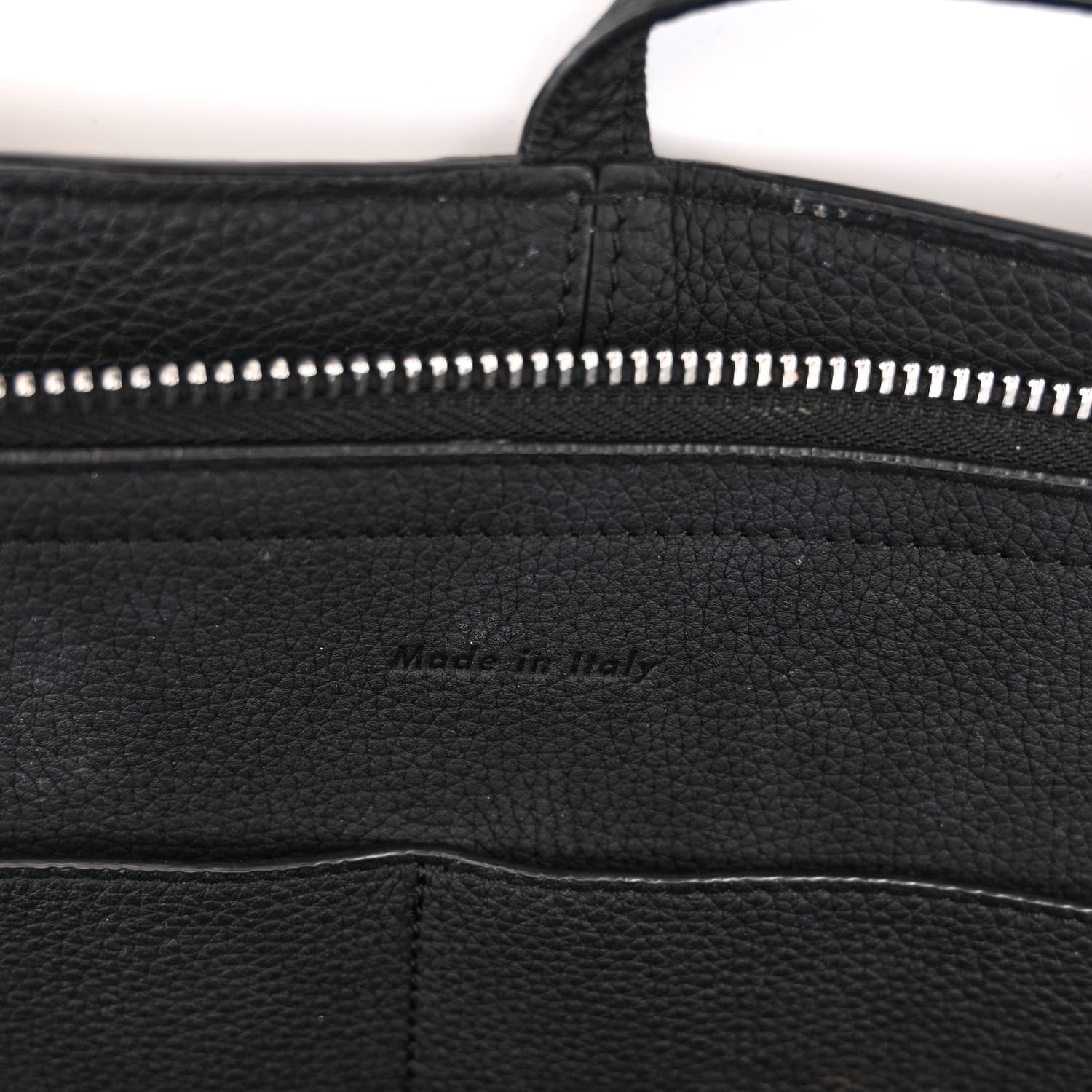 Celine Baby Grained Calfskin Medium Tri-Fold Bag Black 7 of 13