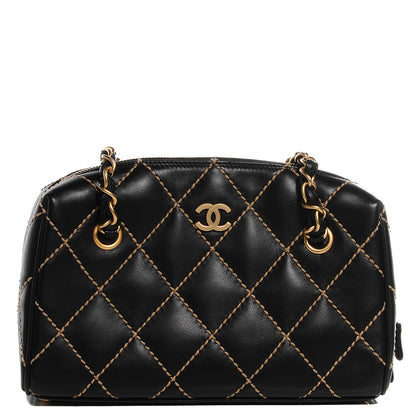 Chanel Calfskin Quilted Wild Stitch Bag Black 1 of 7