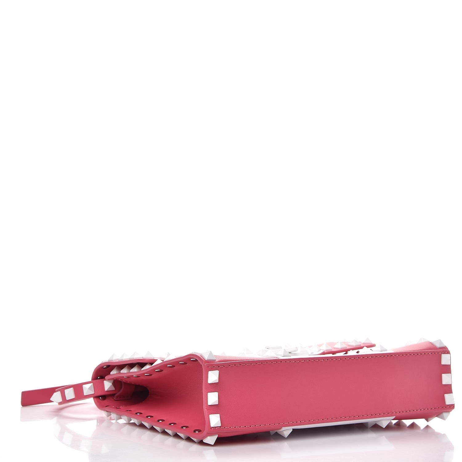 Valentino Garavani Vitello Colorblock Medium Free Rockstud Flip Lock Crossbody Bag Shadow Pink Optic White 4 of 6