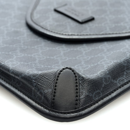 Gucci GG Supreme Monogram Web Medium Messenger Bag Black Grey 9 of 9