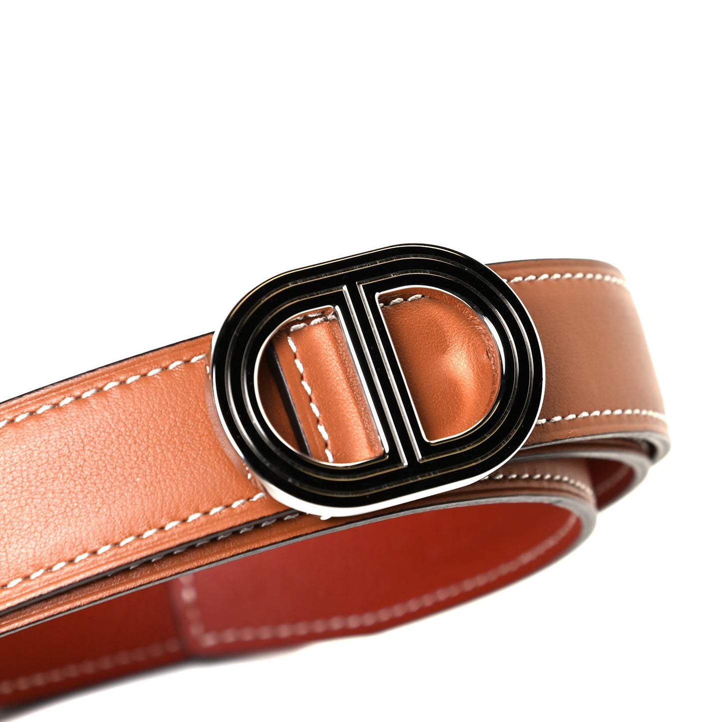 Swift Epsom 24mm Rivage Belt 80 Gold Rouge Casaque