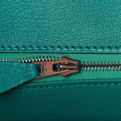 Hermes Taurillon Clemence Birkin 30 Bleu Paon 25 of 31