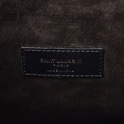 Saint Laurent Calfskin Crocodile Embossed Medium Supple Sac de Jour Black 6 of 7