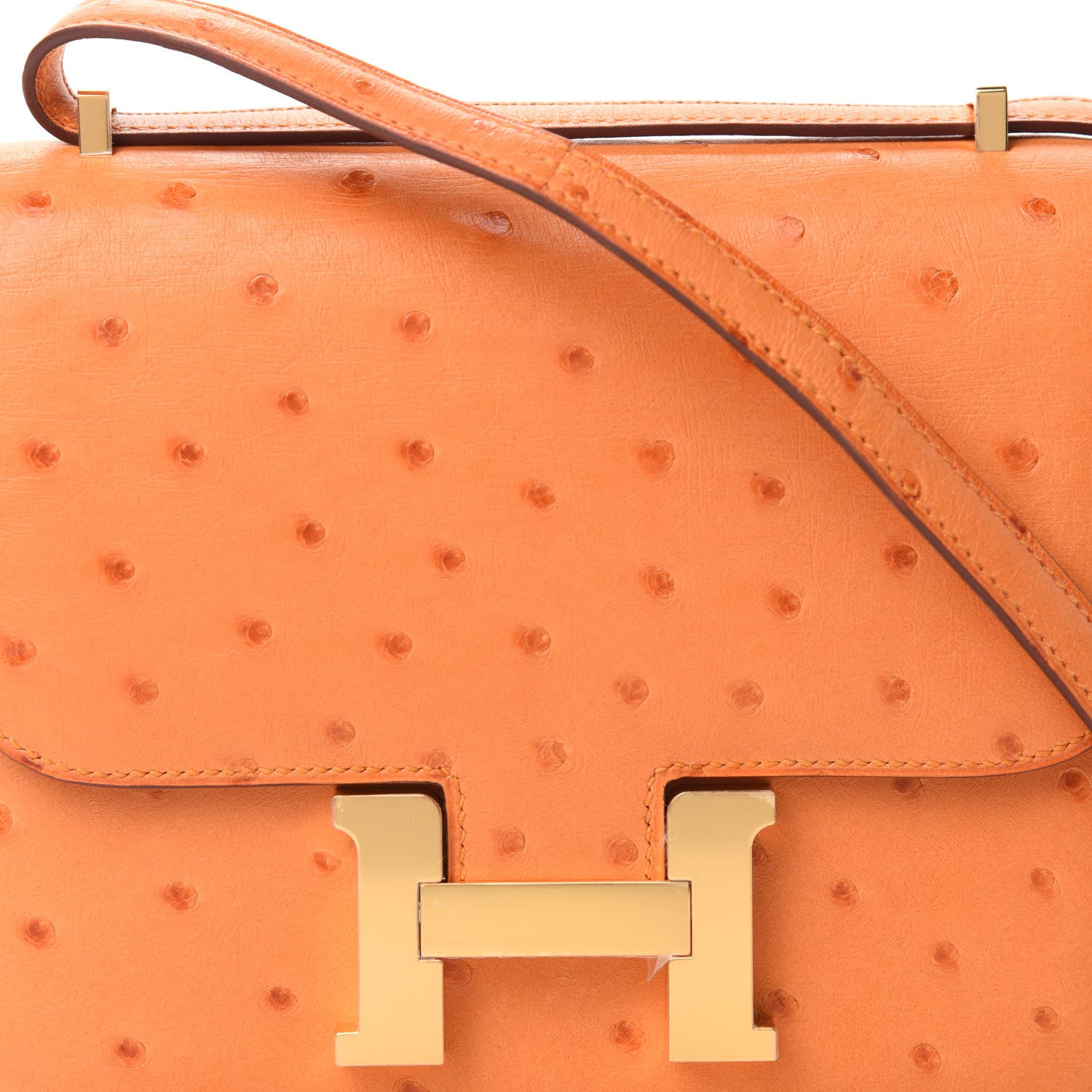 Hermes Ostrich Constance 18 Abricot 11 of 12