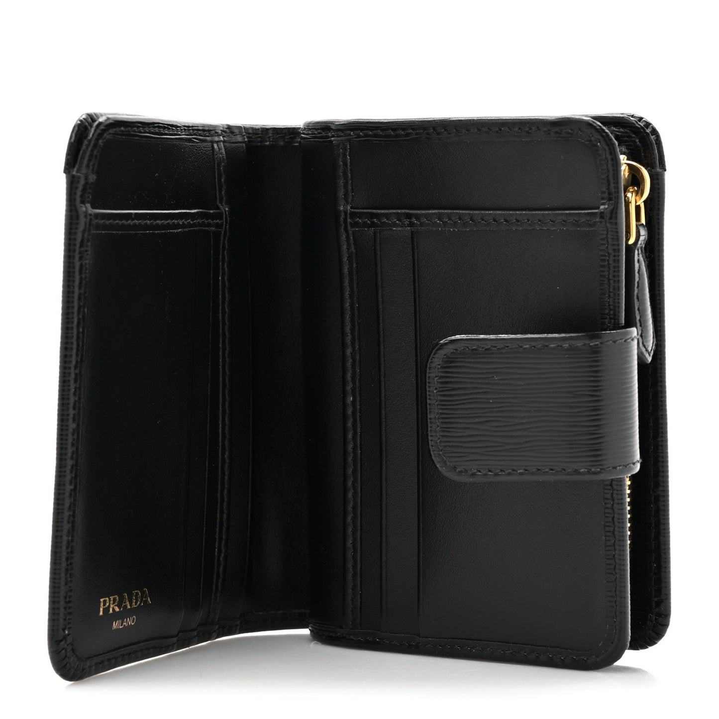 Vitello Move Triangle Compact Wallet Black