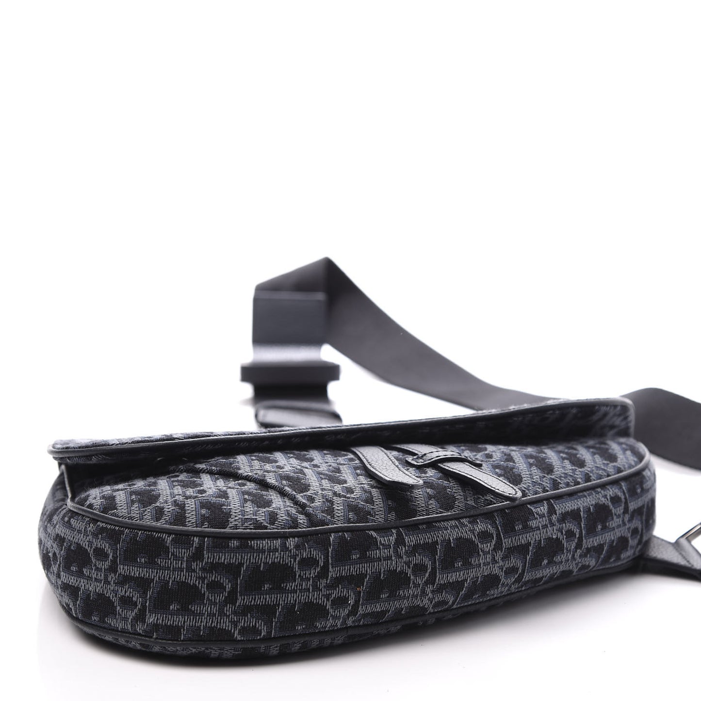 Oblique Mens Saddle Bag Black Blue