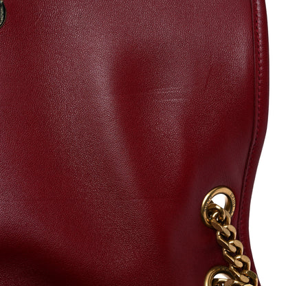 Saint Laurent Lambskin Matelasse Monogram Medium Niki Chain Satchel Red 11 of 11
