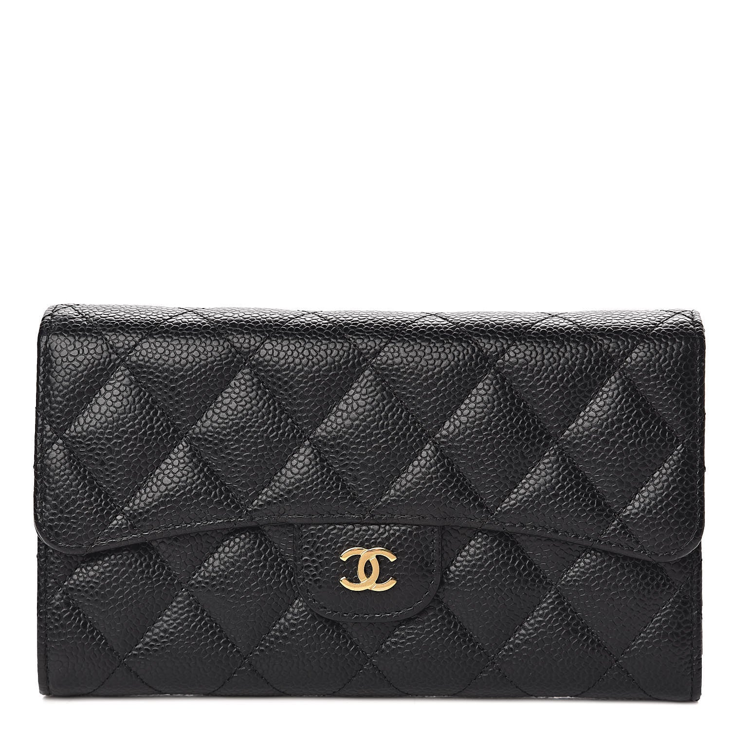 Chanel Caviar Quilted Large Flap Wallet Black 1 of 11
