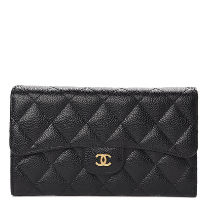 Chanel Caviar Quilted Large Flap Wallet Black 1 of 11