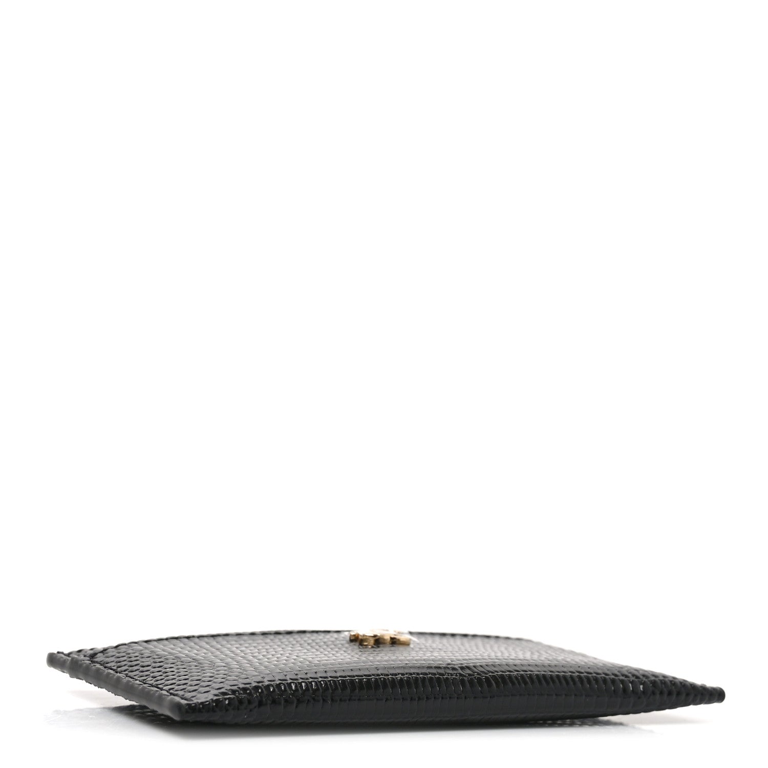 Chanel Calfskin Lizard Embossed Card Holder Burgundy 3 of 7