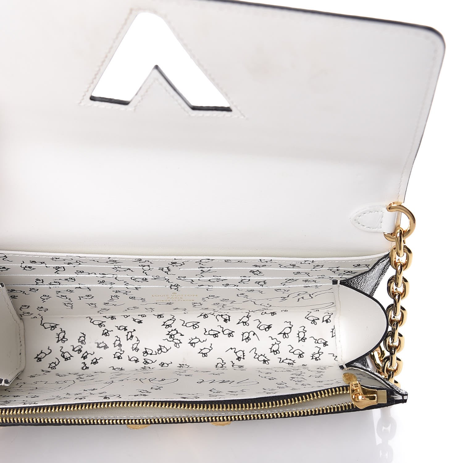 Louis Vuitton Catogram Twist Chain Wallet Black 7 of 11
